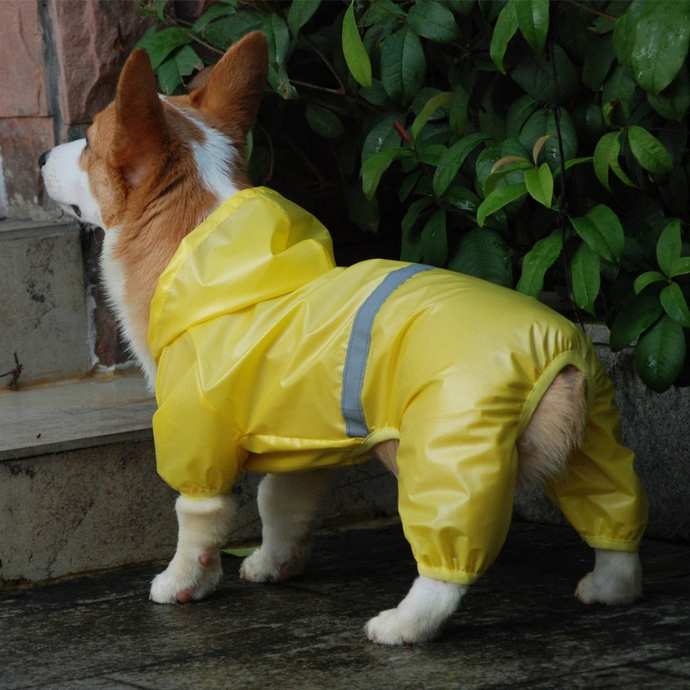 Reflective All-weather Waterproof Dog Rain Coat