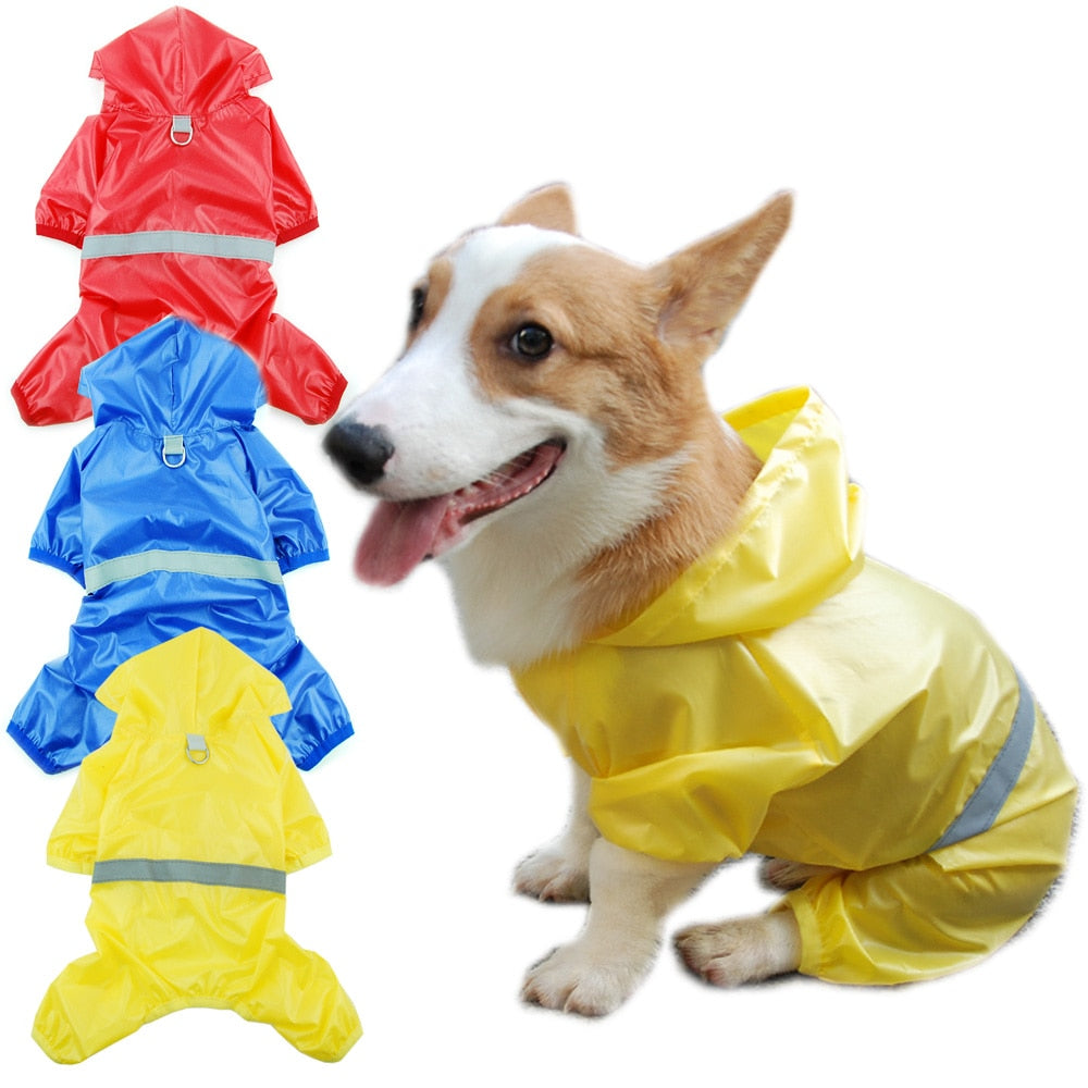 Reflective All-weather Waterproof Dog Rain Coat