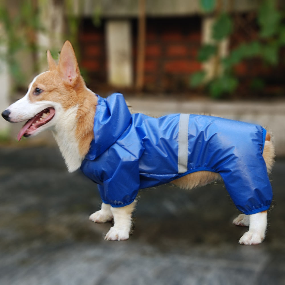 Reflective All-weather Waterproof Dog Rain Coat