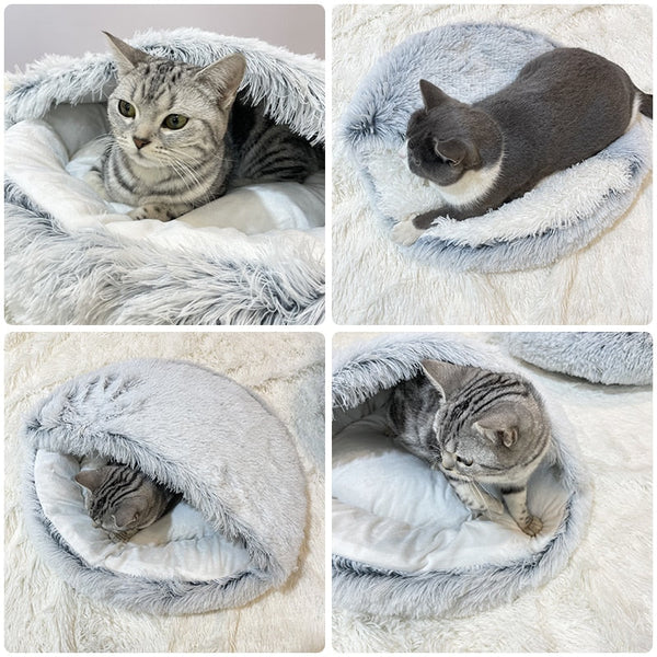 Plush Pet Cat Bed