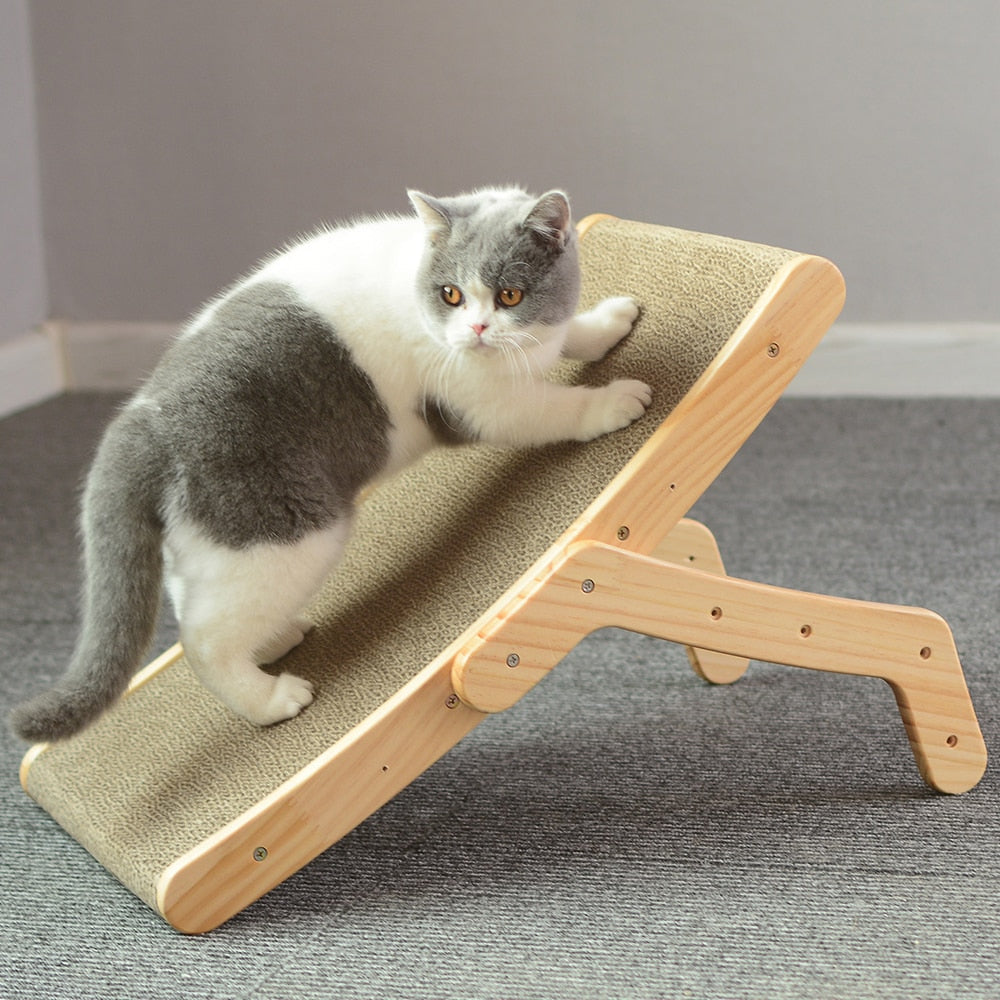 Wooden Cat Scratch Bed