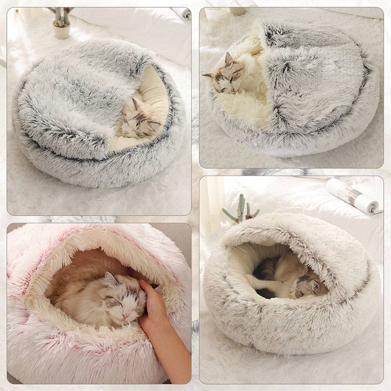 Plush Pet Cat Bed