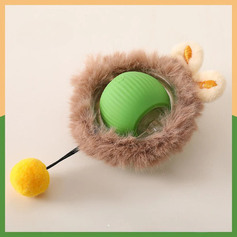 Interactive Play Ball With Fur For Dogs